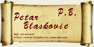 Petar Blašković vizit kartica